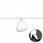 Heart - 925 Sterling Silver Silver Anklets SD27638 Heart - 925 Sterling Silver Silver Anklets SD27638
