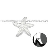 Starfish - 925 Sterling Silver Silver Anklets SD27641