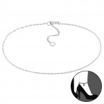 Twisted - 925 Sterling Silver Silver Anklets SD28741 Twisted - 925 Sterling Silver Silver Anklets SD28741