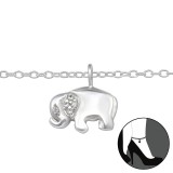 Elephant - 925 Sterling Silver Silver Anklets SD29967