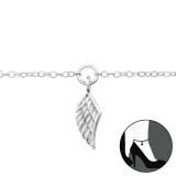 Wing - 925 Sterling Silver Silver Anklets SD29971