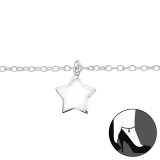 Star - 925 Sterling Silver Silver Anklets SD31576