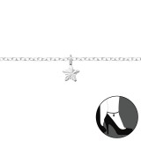 Star - 925 Sterling Silver Silver Anklets SD35937