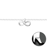 Infinity - 925 Sterling Silver Silver Anklets SD36046