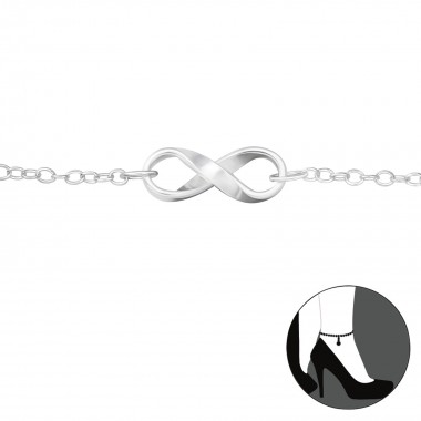 Infinity - 925 Sterling Silver Silver Anklets SD37859