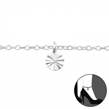 Circle - 925 Sterling Silver Silver Anklets SD39256