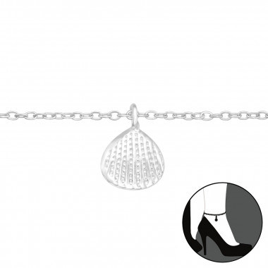 Shell - 925 Sterling Silver Silver Anklets SD42500