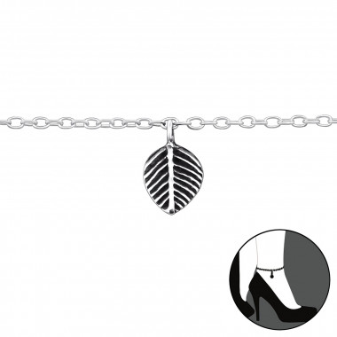 Leaves - 925 Sterling Silver Silver Anklets SD42617