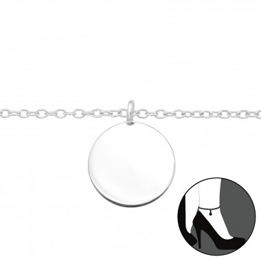 Circle - 925 Sterling Silver Silver Anklets SD42826