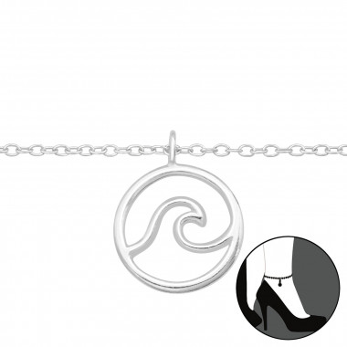 Wave - 925 Sterling Silver Silver Anklets SD42827