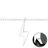 Lightning Bolt - 925 Sterling Silver Silver Anklets SD42898