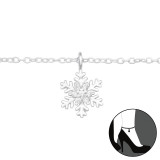 Snowflake - 925 Sterling Silver Silver Anklets SD43329