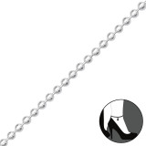 Ball Chain - 925 Sterling Silver Silver Anklets SD43332
