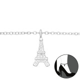 Eiffel Tower - 925 Sterling Silver Silver Anklets SD43664