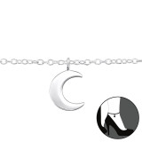 Moon - 925 Sterling Silver Silver Anklets SD43728
