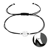Flower - Nylon Cord Silver Anklets SD43843