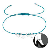 Sea - Nylon Cord Silver Anklets SD43844