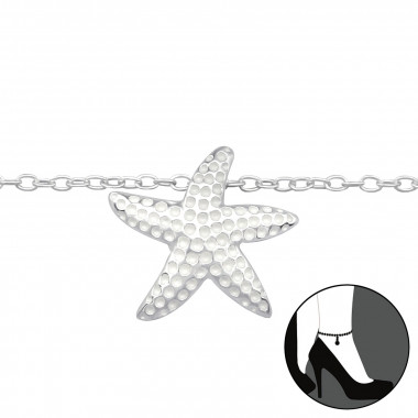 Starfish - 925 Sterling Silver Silver Anklets SD44696