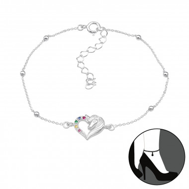 Unicorn - 925 Sterling Silver Silver Anklets SD45668