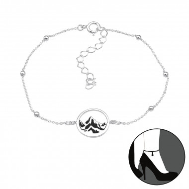 Mountain - 925 Sterling Silver Silver Anklets SD45674