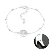 Tree Of Life - 925 Sterling Silver Silver Anklets SD45675