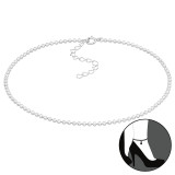 26cm Ball Chain - 925 Sterling Silver Silver Anklets SD47510