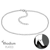 Round Link - 925 Sterling Silver Silver Anklets SD48639