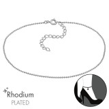 Ball Chain - 925 Sterling Silver Silver Anklets SD48641