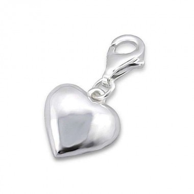 Heart - 925 Sterling Silver Clasp Charms SD846