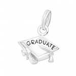 Graduate - 925 Sterling Silver Splitring Charms SD16064 Graduate - 925 Sterling Silver Splitring Charms SD16064