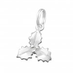 Leaf - 925 Sterling Silver Splitring Charms SD16236 Leaf - 925 Sterling Silver Splitring Charms SD16236