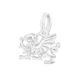 Dragon - 925 Sterling Silver Splitring Charms SD16998