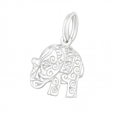 Elephant - 925 Sterling Silver Splitring Charms SD20008