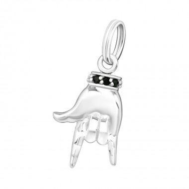 Love Sign - 925 Sterling Silver Splitring Charms SD29169