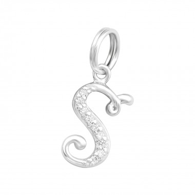 "s" - 925 Sterling Silver Splitring Charms SD30044