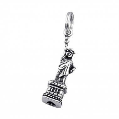 Statue Of Liberty - 925 Sterling Silver Splitring Charms SD30341