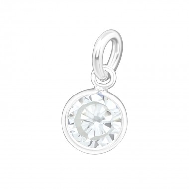 Round - 925 Sterling Silver Splitring Charms SD33303