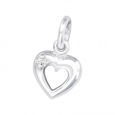 Heart - 925 Sterling Silver Splitring Charms SD34611
