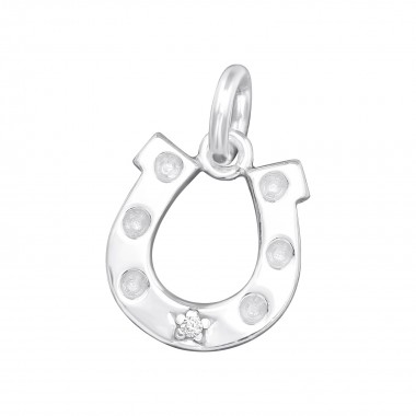 Horseshoe - 925 Sterling Silver Splitring Charms SD38690