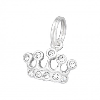 Crown - 925 Sterling Silver Splitring Charms SD39431