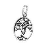 Tree Of Life - 925 Sterling Silver Splitring Charms SD44389