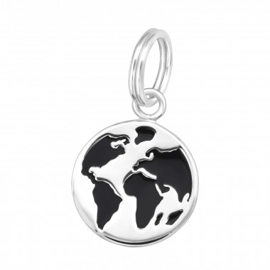 Earth - 925 Sterling Silver Splitring Charms SD44407
