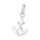 Anchor - 925 Sterling Silver Splitring Charms SD44418