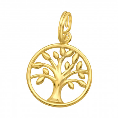 Laser Cut Tree Of Life - 925 Sterling Silver Splitring Charms SD44448