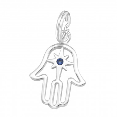 Hamsa - 925 Sterling Silver Splitring Charms SD44482