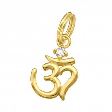 Om Symbol - 925 Sterling Silver Splitring Charms SD44491