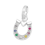 Horseshoe - 925 Sterling Silver Splitring Charms SD44506