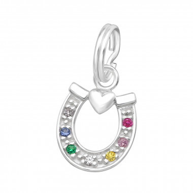 Horseshoe - 925 Sterling Silver Splitring Charms SD44506