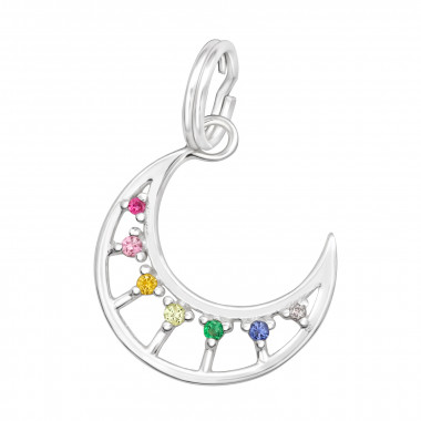 Crescent Moon - 925 Sterling Silver Splitring Charms SD44518