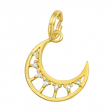 Crescent Moon - 925 Sterling Silver Splitring Charms SD44521